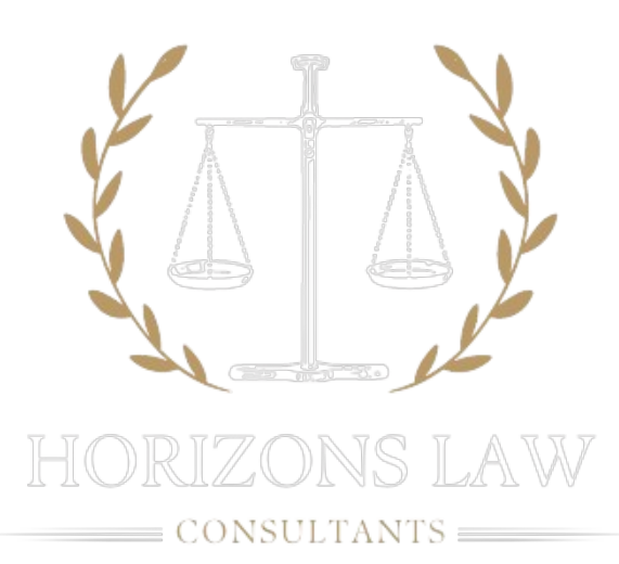 Horizons law logo white