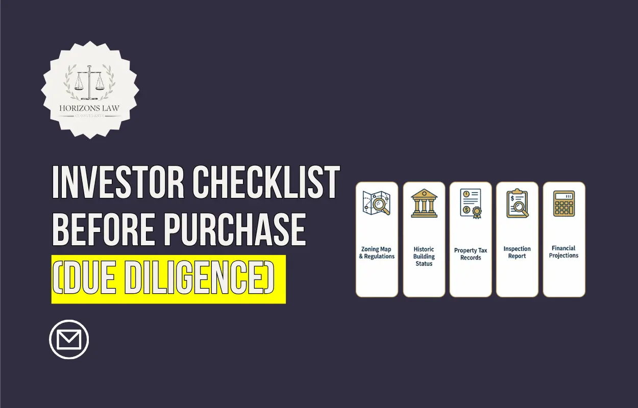 Investor checklist before purchase due diligence 1