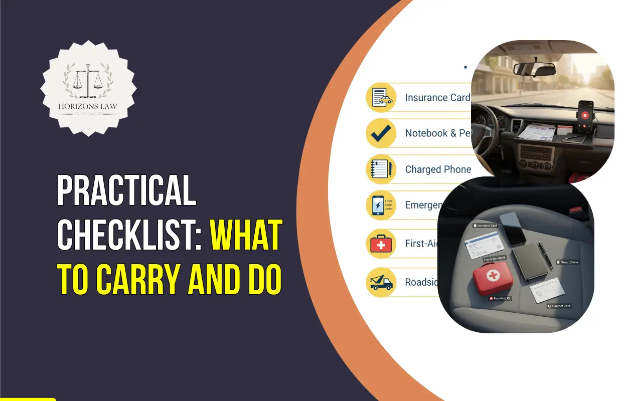 Practical checklist what to carry and do
