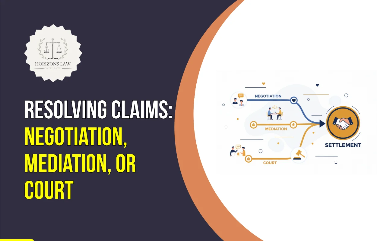 Resolving claims negotiation mediation or court