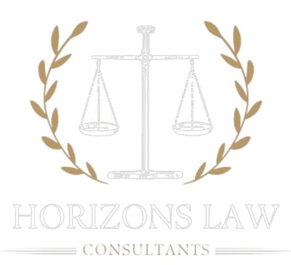Horizons law logo white